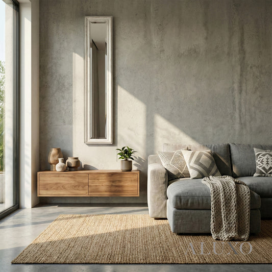 Lumi Antique White Narrow Slim Wall Mirror - 135cm x 19cm