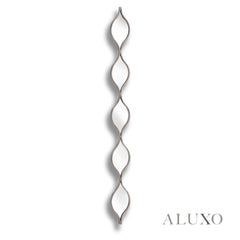 Elden Sculptural Wavy Slim Wall Mirror in Silver - 146cm