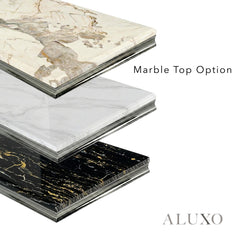 Lorens 200cm Marble Dining Table with Chrome 4-Leg Base – Cream | White | Black&Gold