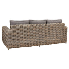 Amalfi 5-Seater Outdoor Furniture Set – Beige Rattan Sofa & Armchairs with Acacia Wood Coffee Table