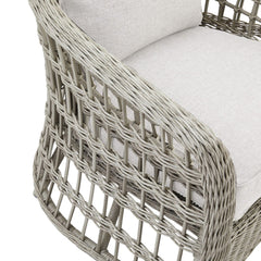 Palma Beige 3-Seater Outdoor Sofa Set – Rattan Weave with Acacia Wood Table