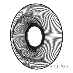 Chico Modern Black Wire Industrial Wall Mirror - 61cm