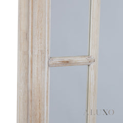 Torin Large Washed Wood Architectural Window Wall Mirror - 200cm