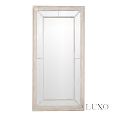 Torin Large Washed Wood Architectural Window Wall Mirror - 200cm