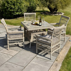 Provence Beige Rattan Outdoor Dining Chair – Provence Collection with Olefin Cushion