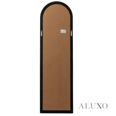 Torin Black Wood Tall Arched Window Wall Mirror - 170cm