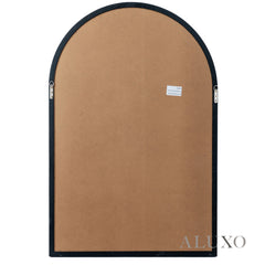 Torin Black Wood Arched Window Wall Mirror - 135cm