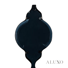 Elden Vertical Quatrefoil Slim Wall Mirror in Black - 132cm
