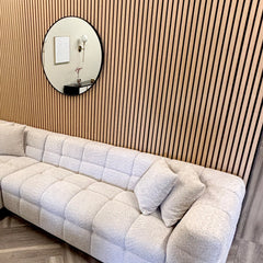 ALUXO® Acoustic Slatted Wall Panels 240 x 60cm - Light Oak (White Oak)