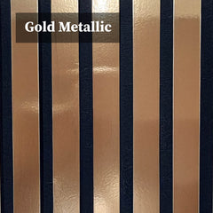 ALUXO® Acoustic Slatted Wall Panels 240 x 60cm - Gold Metallic