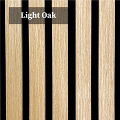 ALUXO® Acoustic Slatted Wall Panels 240 x 60cm - Light Oak (White Oak)
