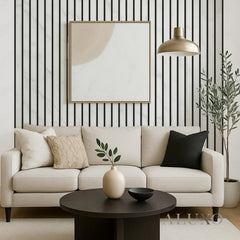ALUXO® Acoustic Slatted Wall Panels 240 x 60cm - White Marble