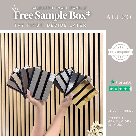 FREE SAMPLE - Acoustic Slatted Wall Panel – Choose Up to 4 Colours