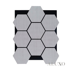 ALUXO® Acoustic Hexagon Wall Panel 70 x 60cm - Ash Grey