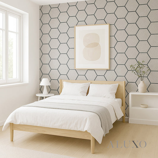 ALUXO® Acoustic Hexagon Wall Panel 70 x 60cm - Ash Grey