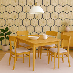 ALUXO® Acoustic Hexagon Wall Panel 70 x 60cm - Natural Oak