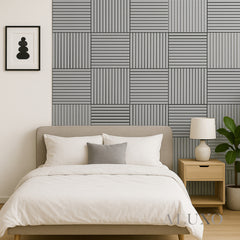 ALUXO® Acoustic Square Wall Panels 60 x 60cm (SET of 4) - Ash Grey