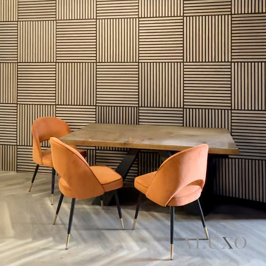 ALUXO® Acoustic Square Wall Panels 60 x 60cm (SET of 4) - Natural Oak