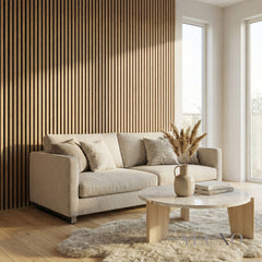 Panelux™ Pro 3-Sided Wood Veneer Walnut Wall Panels - 240cm x 32cm (Set Of 2)