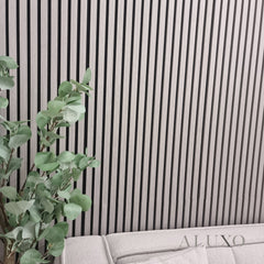 ALUXO® Acoustic Slatted Wall Panels 240 x 32cm (SET of 2) - Ash Grey