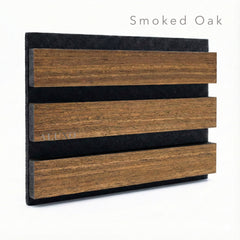 ALUXO® Smoked Oak Acoustic Wall Panels 240 x 32cm (Set Of 2)