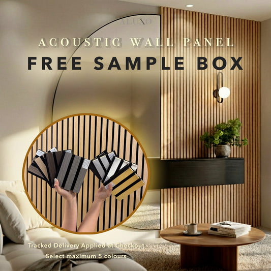 FREE SAMPLE – Premium 3-Sided Acoustic Slatted Wall Panel | Choose Up to 5 Colours