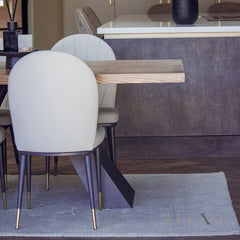 Akira 1.8m Rectangular Dining Set โ Solid Pine Wood Table with 4/6/8 Olle Leather Chairs