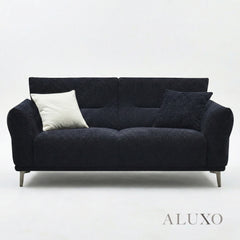 ALUXO® Albany 3 Seater Sofa – Midnight Black Bouclé | Deep Cushion Comfort