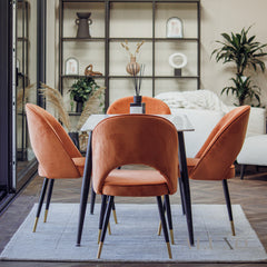 Anders 140cm White Sintered Stone Dining Table with Black Legs