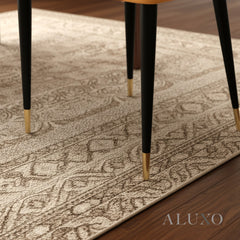 Arne Leather Dining Chair | Ribbed Back, Faux Leather, Scandinavian Black Legs