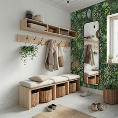 Meadow Wild Verde Artificial Green Wall Backdrop Panel 50cm x 50cm (Set of 4)