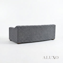 ALUXO® Astoria 3 Seater Sofa – Iron Bouclé | Deep Channel Stitched Design