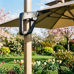 Camber 3m Square Cantilever Parasol with Solar LED Lights - Khaki Beige
