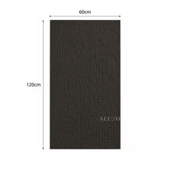 Outdoor Black Chiseled MCM Flexible Stone | 120x60cm Weather-Proof Exterior Panel (Set of 4)