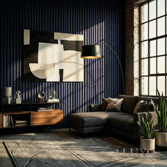 Panelux™ Pro Blue Coloured Acoustic Wood Wall Panel | 3-Sided Wrap 240cm x 32cm (Set of 2)