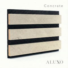 Panelux™ Pro Concrete Coloured Acoustic Wood Wall Panel | 3-Sided Wrap 240cm x 32cm (Set of 2)
