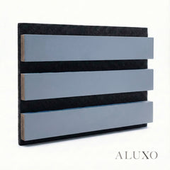 Panelux™ Pro Grey Coloured Acoustic Wood Wall Panel | 3-Sided Wrap 240cm x 32cm (Set of 2)