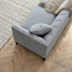 ALUXO® Cooper 3 Seater Sofa – Dolphin Bouclé | Mid-Century Modern