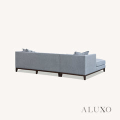 ALUXO® Cooper Left Hand Corner Sofa – Dolphin Grey Bouclé Fabric