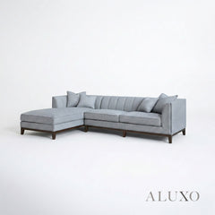 ALUXO® Cooper Left Hand Facing (LHF) Corner Sofa – Dolphin Bouclé | Mid-Century Modern