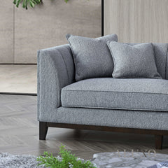 ALUXO® Cooper Right Hand Corner Sofa – Dolphin Grey Bouclé