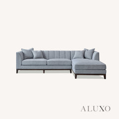 ALUXO® Cooper Right Hand Corner Sofa – Dolphin Grey Bouclé