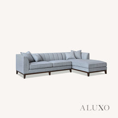 ALUXO® Cooper Right Hand Corner Sofa – Dolphin Grey Bouclé