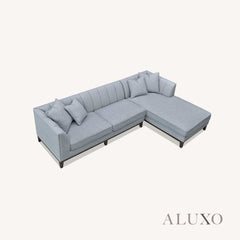 ALUXO® Cooper Right Hand Corner Sofa – Dolphin Grey Bouclé