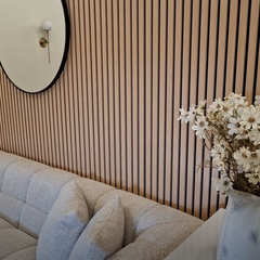 ALUXO® Acoustic Slatted Wall Panels 240 x 60cm - Light Oak