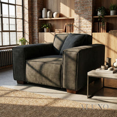 ALUXO® Dakota Complete Sofa Set – 4+3+1+Footstool | Midnight Black Bouclé