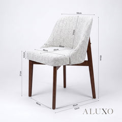 ALUXO® Dino Walnut Dining Chair – Set of 2