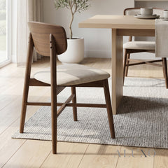 ALUXO® Elegantia Walnut Dining Chair – Set of 2