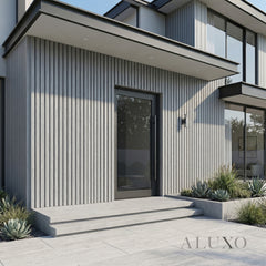 Exterior Wall Panel Composite Cladding Standard Slat - Grey Oak | 180cm / 290cm (Set of 4)