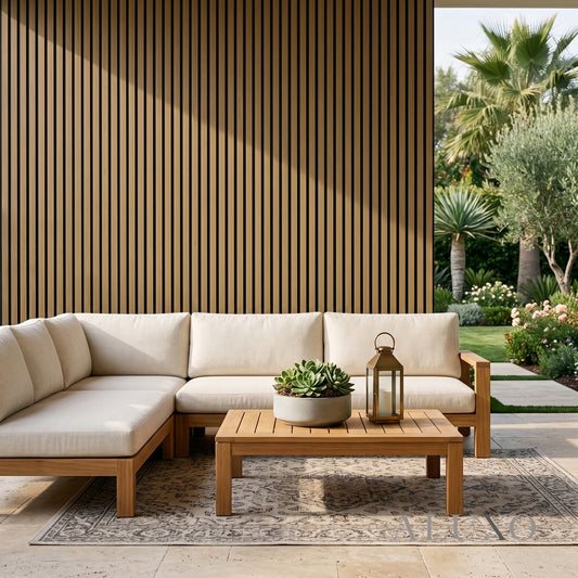 Exterior Wall Panel Composite Cladding Standard Slat - Light Oak | 180cm / 290cm (Set of 4)